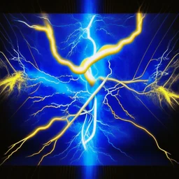 blue and golden electric background