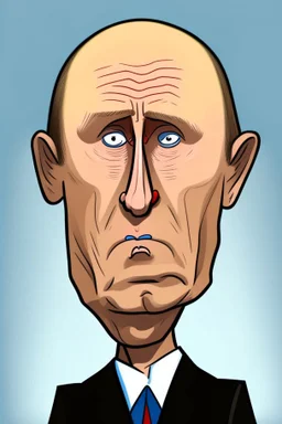 Vladimir Putin President of Russia ,cartoon 2d