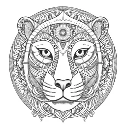 amazing animals, each animal art has an imaginary one animal, Strange, imaginative, mandala coloring sheet, full view, don't draw repeated image again, realistic, only draw lines, coloring book, clean line art, –no sketch, color, –ar 3:4, white background, minimalistic black lines, minimal black color, low level black colors, coloring page, avoid thick black colors, thin black line art, avoid colors, perfect shape, perfect clear lines,