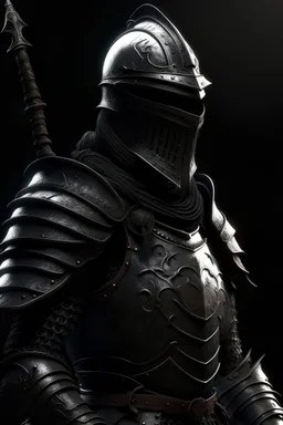 Grainy dark medieval fantasy knight