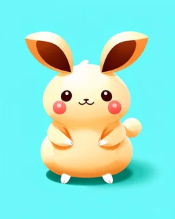 Labubu, on solid background color