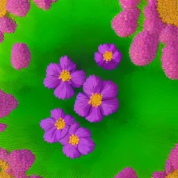 microphotography top-down view of a single flower, one flower, high definition, detail, HD, 8k, realistic, 3d rendering, blender, photography, fisheye, bulge, bokeh microbiology, intricate, detailed, blues, reds, yellows, greens, purples, oranges, indigos