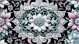 beauty lace flowers and plants with, threads ornaments, pastel colors, beauty lacy patterns, high texture, unique elegant, high detailed, sharp focus, photorealistic
