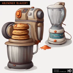 a blender from bakery , an ultrafine detailed painting by senior character artist, featured on polycount, sots art, artstation hd, 2d game art, behance hd