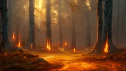 burned out forest