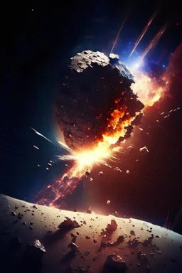 space, meteorite explosion ,