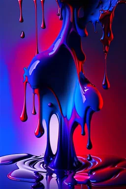 Melting blue purple red