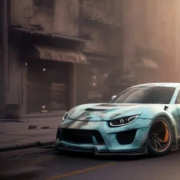 photo of a ultra realistic modified sport car,new wraps, cutaways,freshest,relaxing, cyberpunk,eye-catching visuals, rims, sunny, springs, cinematic lighting, studio lighting, 4k, hyper realistic, focused, landscape, extreme details, unreal engine 5, cinematic, masterpiece