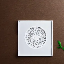 a papercut lightbox,scenic white paper, simple, centered