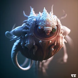 Cute fluid ink creature, big black eyes, unreal engine 5, 8k resolution, photorealistic, ultra detailed