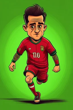 Coutinho football player ,cartoon 2d