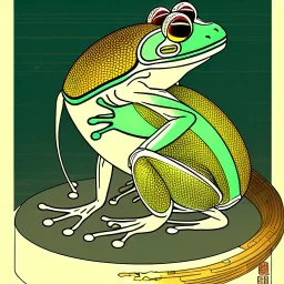 Ukiyo-e frog