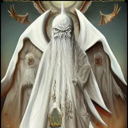 Realistic white Cthulhu vampire Russian Orthodox