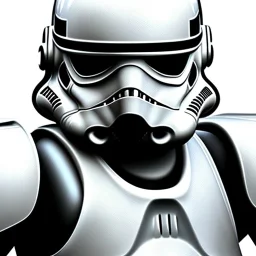 photorealistic stormtrooper with filigree armor,