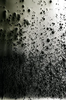 concrete wall with inky bubbly black high-water mark