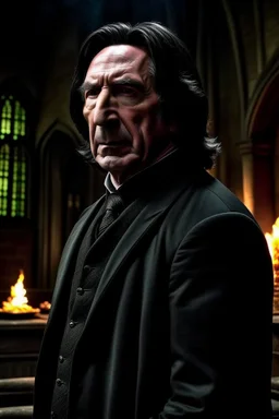 I want a picture that 's more realistic , more Professor Snape , with a high level of horror , and I want Hogwarts behind him .