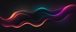 mahogony color glowing designs on black color gradient background blurred neon color flow, grainy texture effect futuristic fridge design