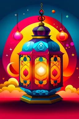 clolorful ramadan lantern childrens book