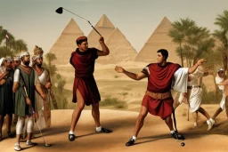 Julius caesar playing golf in egypt