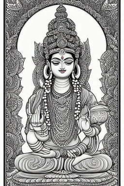 Hinduism, modern realistic cartoon drawing, grayscale, adult coloring pages, Hindu god Brahma, male god, wisdom, transformation, lined drawing, coloring page, 300 dpi, high quality print, painted portrait, full body, white hair , masculine, mature, handsome, upper body, muscular, hairy torso, fantasy, intricate, elegant, highly detailed, digital painting, artstation, concept art, smooth, sharp focus, illustration, 8K, HDR, masterpiece, pastel quad Color, 3D vector art, cute and quirky, fantasy