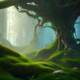 fantasy concept art, dynamic lighting, Intricately detailed, Splash screen art, deep color, Unreal Engine, volumetric lighting, black obsidian, Fantasy library artwork, vines, moss, bone, leather, library artwork,