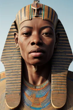 african portrait, ancient egypt, zulu, scaffolding, high detail