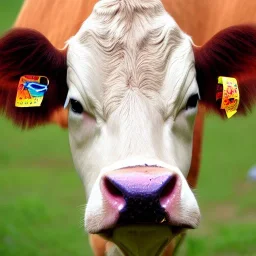 cow with gum