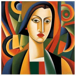 a portrait of a woman by artist "Lygia Pape",by artist "Lygia Clark",by artist "Tarsila do Amaral"