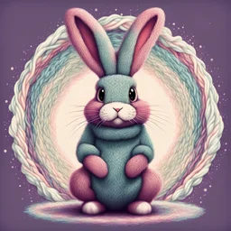 Vortex Bunny in wooly art style