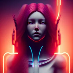 long red hair Woman, samurai, cyberpunk, neon, highly detailed, art stations, concept art, smooth, unreal engine 5, god rays, ray tracing, RTX, nanite polygons, lumen lighting, ultra detail, volumetric lighting, 3d, finely drawn, high definition, high resolution, gradient background