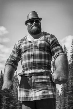 Paul Bunyan with sunglasses