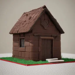 house cake caramel, chocolate, unreal engine