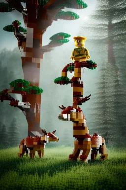 lego tree forest animals children