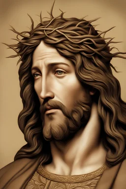 Create this: offers a clue that Jesus's skin was a darker hue and that his hair was woolly in texture. The hairs of his head, it says, "were white as white wool, white as snow. His eyes were like a flame of fire, his feet were like burnished bronze, refined as in a furnace