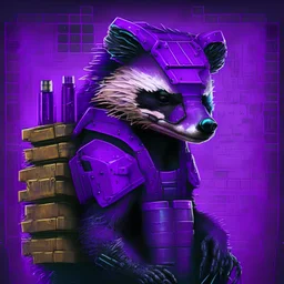 cyber honey badger (purple pallet)