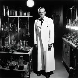 In the dimly lit laboratory of the mad scientist, a scene unfolded that would chill the bravest of hearts. Boris Karloff, transformed into a monstrous fiend by the hand of James Whale, stood over a helpless maiden tied to a rack. midst the shadows, the electric machines hummed with a malevolent energy, their metal appendages poised like sinister specters waiting for the cue to join the twisted experiment.