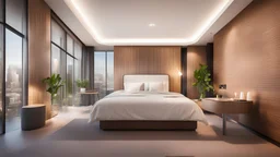 sustainable smart tech hotel room