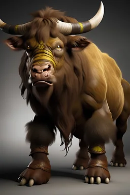 Realistic Photo tauren with Hands and legs