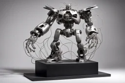 Скульптура-трансформер: С помощью механизма или гидравлики статуя может менять свою форму, имитируя различные процессы: распускание цветка, движение планет, эволюцию молекул.