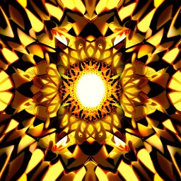 yellow and orange kaleidoscope