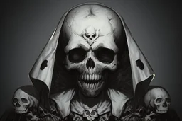 a field of 1000s of cartoonish, anatomically correct, skulls, vivid RANDOM BRIGHT neon colors, dark comedy, well lit, high detail, photorealistic, horrorcore, fun, scary, none featured, each a different color or hue,