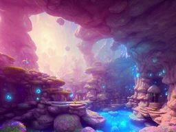 underground crystal cosmic and galactic tunnel ambiance sky rocks sunny pool surreal, full of details, smooth, bright sunshine，soft light atmosphere, light effect，vaporwave colorful, concept art, smooth, extremely sharp detail, finely tuned detail, ultra high definition, 8 k, unreal engine 5, ultra sharp focus