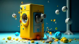 trending on artstation,toys 3d,toy design named Coin spitting washing machine.Dull working by activity in feeding by exchange somthing.free to zoom in,toy design,industrial design,ux design,interior design,product design,game design,octane rendering,unreal engine,Photoshyoot,Shot on 25mm lens,Depth of Field,Tilt Blur,Shutter Speed 1/100t0,F/22,White Balance,32k,Super-Resolution,Pro Photo RGB,Half rear Lighting,Incandtescent,Volumetric,Global Illumination,Screen Space Reflections,Diffraction Grad