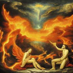 Fire god+creation of Adam