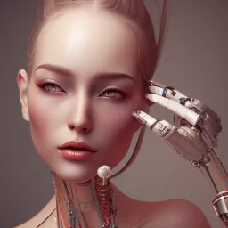 beautiful woman robot,android,sexy lips,3d,unreal 5 engine