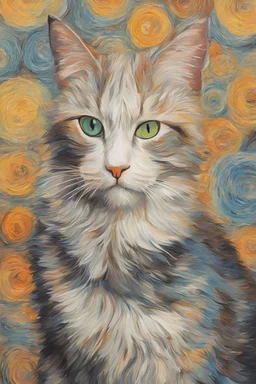 Kedi portesi, Van Gogh tarzında