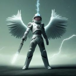 First image is of the main character's full body. He’s to look like a powerful angel without wings, symbols on hands glowing, His background should be that of space above with stars and standing on a paradise of a planet. His belt can transform into a white dragon.