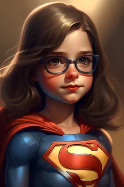 portrait a super hero girl