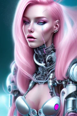 cyborg, pink hair, sexy, perfekt, real, dream