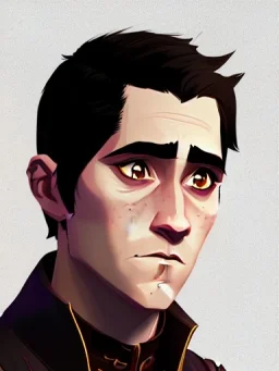 Portrait of a 30 year old strange gay warlock like Jake Gyllenhaal